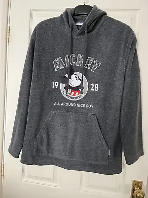 Disney Grey Mickey Mouse Fleece Hoody Size M Good Used Condition • £3