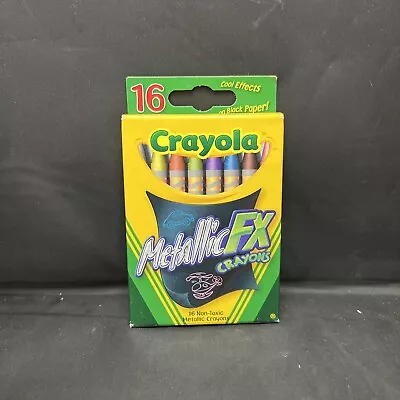 Brand New Vintage 2000 Crayola Crayons Unused Original 16 Ct. Box  “Metallic  • $14.99