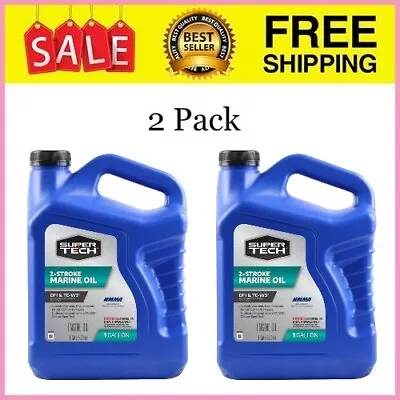 Super Tech TC-W3 Outboard 2 Cycle Engine Oil 1 Gallon 2 Pack • $44.48