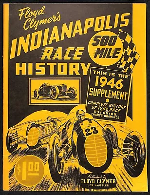 1946 Indy 500 Floyd Clymer's Indy 500 Mile Yearbook Supplement IMS Pp322-352 VGC • $74.99