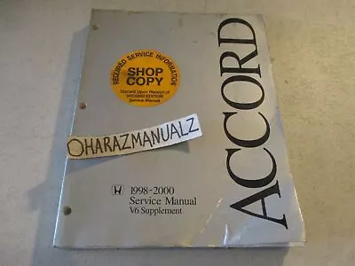 1998 1999 2000 Honda Accord V6 Supplement Service Repair Manual OEM   • $52.15