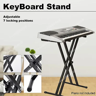 Casa Piano Keyboard Stand Adjustable Folding X Style  Double Braced Height Stool • $24.18