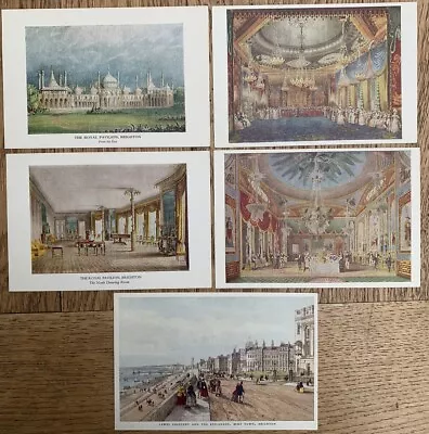 Vintage Brighton Postcards 4 Royal Pavilion 1 Kemp Town Produced Circa 1958 • £2.50