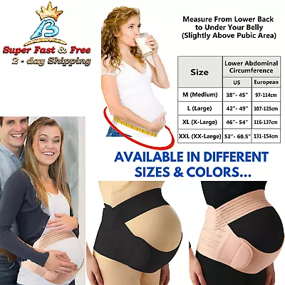 Faja De Embarazo Maternidad Soporte De Espalda Embarazadas Belt Belly Band M XXL • $34.43