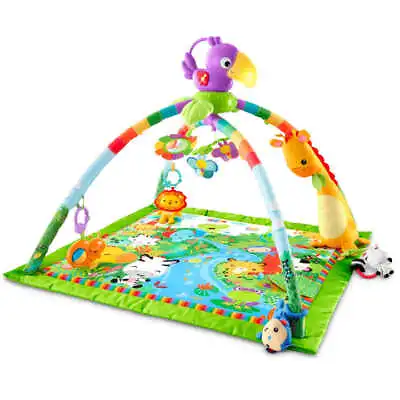 Fisher Price Rain Forest Music & Lights Deluxe Mobile Gym Mat • $34