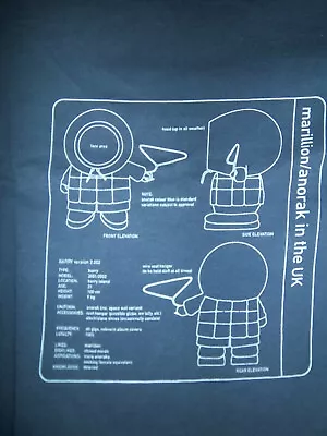 Price REDUCED 30%!!! ULTRA-RARE 2002 Marillion 'barry Blueprint' T-Shirt [MED.] • $69.99