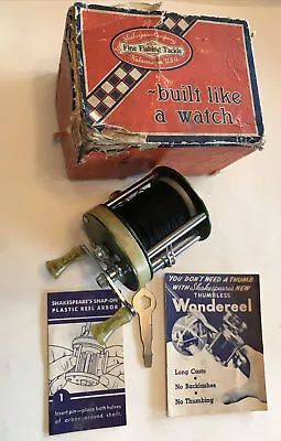 Vintage Shakespeare Wondereel Light No. 1921 Green Casting Reel W/box & Manuals • $9.50