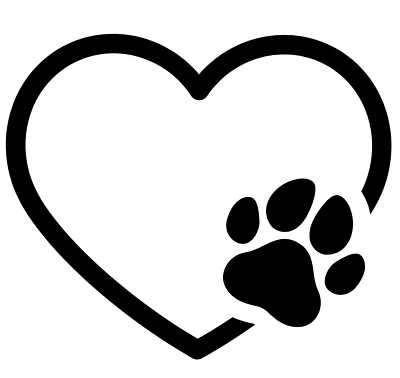 Vinyl Decal Paw Print Love Pet Animal Heart Dog Cat 6 Yrs Outdoor Vinyl Sticker • $3.79