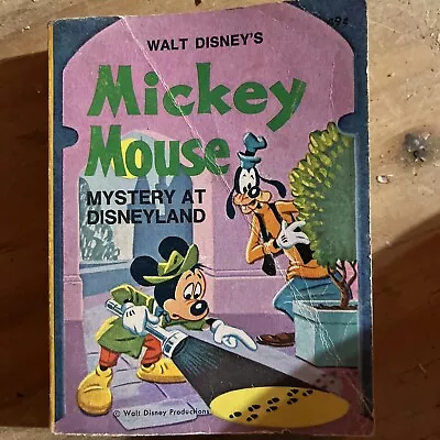 Walt Disney's Mickey Mouse Mystery At Disneyland 1975 Big Little Book Whitman • $8