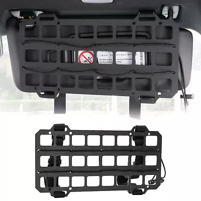Car Vehicle Tactical Rigid Molle Panel Storage  Sun Visor Organizer Gear Holder • $12.69