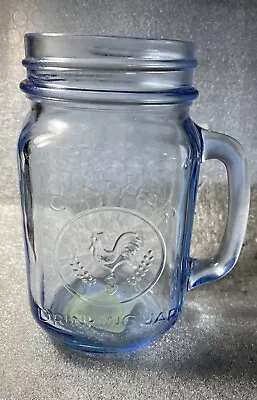 16 Oz Libbey County Fair Chicken/rooster Drinking Mason Jar W/handle  97085f • $5