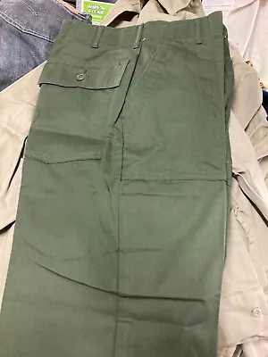 Vintage 80s Us Army Og 507 Trousers Utility Pants Military Olive Green Usa • $40