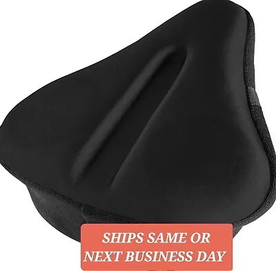 Bike Seat Cover Large Wide Foam Gel Padded Bicycle Saddle Cushion Exercise • $20.88