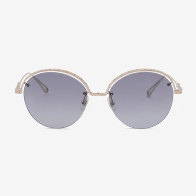 £390.23 • Buy Chopard Imperiale Shiny Rose Gold & Smoke Gradient Round Sunglasses 95221-0499