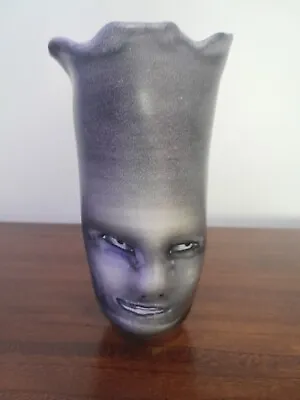 Bing Gleitsman Face Vase Signed 1994 Ceramic Glazed Abstract Vintage MCM • $360
