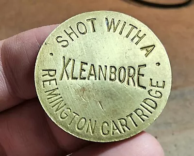 Rare Vintage  Shot With A Kleanbore Remington Cartridge  Sharpshooter Brass Disc • $69.95