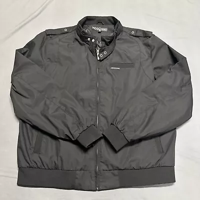 Members Only Black Racer Jacket Size 2XL Bomber Zip Up • $29.94