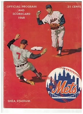 1968 New York Mets Baseball Scorecard Program READ Cincinnati Reds Ryan Rookie • $15