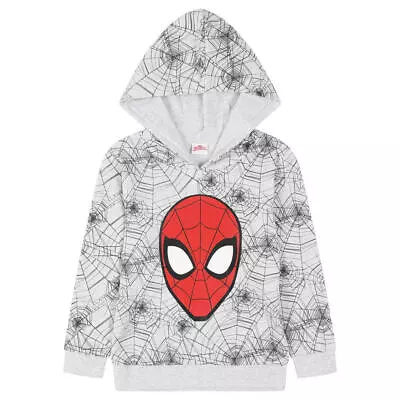 Boys Spider-Man Hoodie All Over Print Hoody Spiderman Sweatshirt Top • £10.99