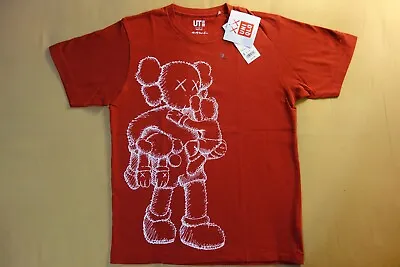 Kaws X Uniqlo UT 2016 Short Sleeve Graphic T-Shirt  Clean Slate  Red • $249.99