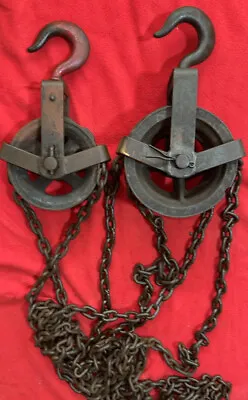 $45.55 • Buy Vintage 1/2 Ton Chain Fall/Chain Hoist Double Block & Tackle 412M-WORKS