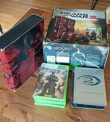 Microsoft Xbox 360 Gears Of War 3 Limited Edition 320GB Red & Black Console... • $125