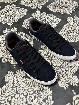 Levi’s Mens Size 12 Dark Blue Denim Sneakers Shoes • $25