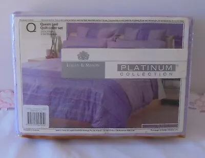 QUILT COVER SET - Logan & Mason - Queen - 'Tranquility' - Lilac - 210x210 - NEW • $65