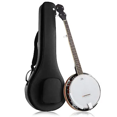 5-String Banjo Guitar 24 Bracket With Closed Solid Back And Geared 5th Tuner • $153.99