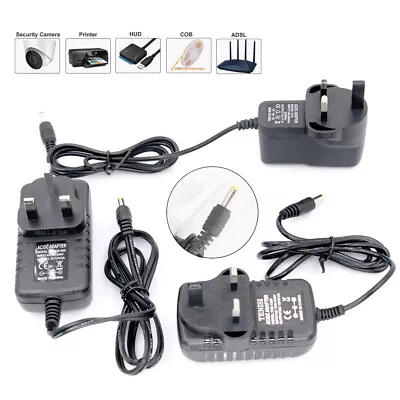 12V 1A 2A AC/DC UK Power Supply Adapter Safety Charger For LED Strip CCTV Camera • £5.69