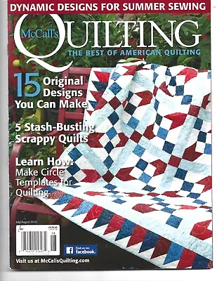 McCall's Quilting Magazine Jul/Aug2016 15 Original Designs5 Scrappy Quilts • $6.49