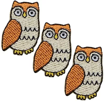 $3.75 • Buy Mini Owl Applique Patch - Hoot Owl, Animal Badge 1  (3-Pack, Iron On)