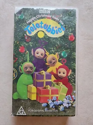 Vintage 90s Happy Christmas Teletubbies VHS Video Tape • $20
