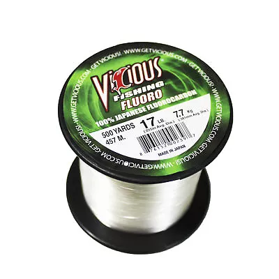 Vicious FLD 100% Fluorocarbon Fishing Line 500 Yards - Clear • $44.36