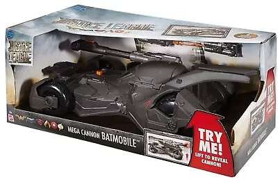 DC Justice League Mega Cannon Batmobile Vehicle Ages 4+ Toy Car Tank Batman Play • $57.59