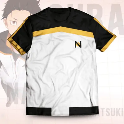 £14.39 • Buy Re:From Zero Natsuki Subaru Digital Printed T Shirt Casual Short Sleeve Tee