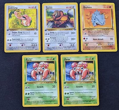 Jungle 1st Edition Pokemon Cards 1999 - 5 Card Lot - MP • $5