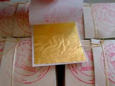 100 Gold Leaf Sheets 24 K - 999/1000 Real Gold Made From Thailand • $16.99