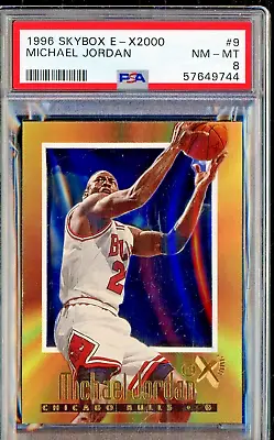 1996-97 Skybox E-X2000 #9 Michael Jordan Chicago Bulls HOF PSA 8 NM-MT • $249.99