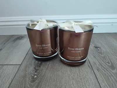 Set Of 2 D.L. & Co Modern Alchemy Rose Bloom Luxury Candles With Gift Tag Ribbon • $49.99