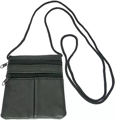 Real Leather Security Neck Pouch Holder Travel Passport Under Clothes Money Bag  • £12.99