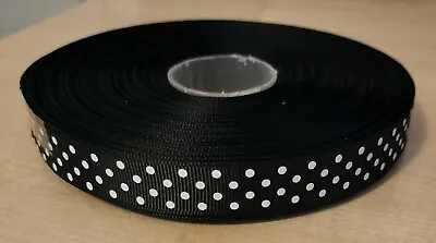 Grosgrain Ribbon 16mm - 45m Reel- Gift Wrapping Card Making Crafts Polka Dots • £4.99