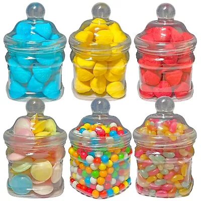 £10.75 • Buy Plastic Sweet Jars  Victorian Style Lids 750ml Storage Jars Wedding Party Craft