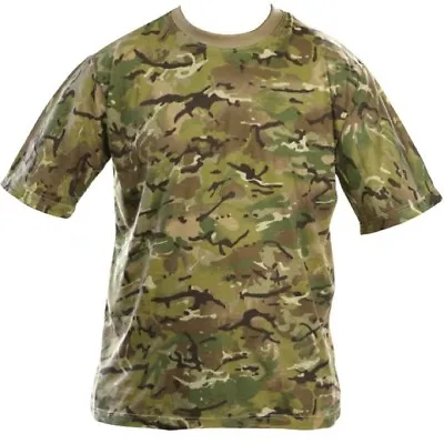 Mens Army Camo T-Shirt S-3XL Military Camouflage Top MTP DPM Desert Urban Black • £9.95