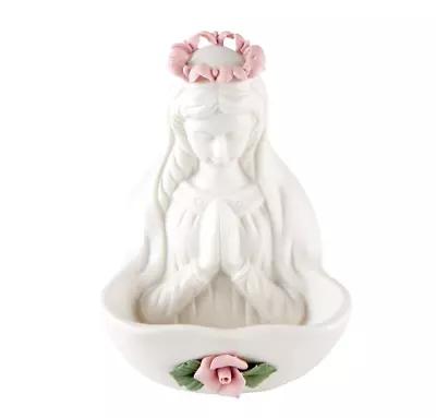 Mary Madonna With Crown Of Roses Porcelain Rosary Holder 5  Catholic Gift • $22.99