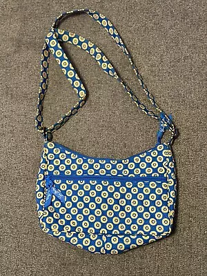 Retired 2008 Vera Bradley Riviera Blue Maggie Handbag 10x6 W/ 20  Strap • $18.04