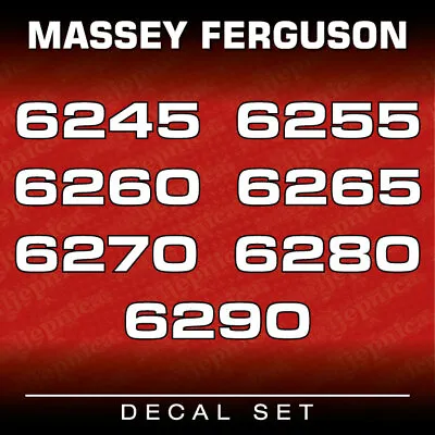 £78 • Buy Massey Ferguson 6245, 6255, 6260, 6265, 6270, 6280, 6290 Decal Set