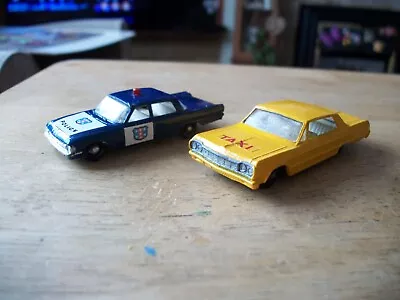 Vintage Matchbox / Lesney #20 Chevrolet Impala & #55 Ford Fairlane Very Good • £5