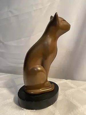 Mid Century Modern DeWitt Cat Sculpture Bronze MCM Mid Century Art Statue  Kitty • $40