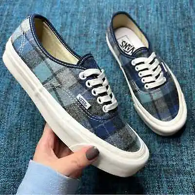 RARE Vans X Pendleton Anaheim Factory Authentic Style 44 DX Plaid Sneakers Blue • $84.99